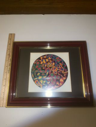 KEITH HARING UNTITLED 1989 FRAMED POSTER PRINT Framed Circle Of Life 3