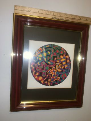 KEITH HARING UNTITLED 1989 FRAMED POSTER PRINT Framed Circle Of Life 4