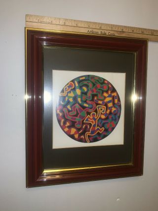 KEITH HARING UNTITLED 1989 FRAMED POSTER PRINT Framed Circle Of Life 5
