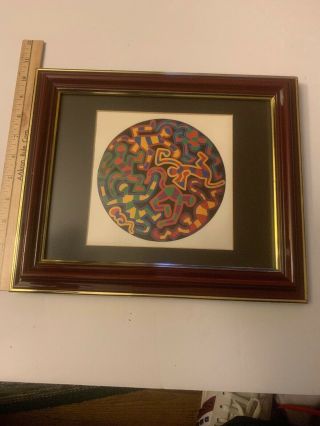 KEITH HARING UNTITLED 1989 FRAMED POSTER PRINT Framed Circle Of Life 6