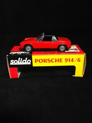Vintage 1960s Porsche 914/6 Diecast Car By Solido 179 (france) 1:43