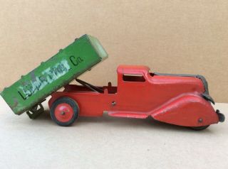 Marx Wyandotte Pressed Steel Dump Truck Lumar Coal Co.  Truck Antique Toy Truck 3