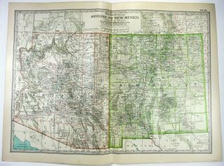 1902 Map Of Arizona & Mexico By The Century Company