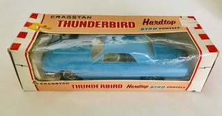 Vintage Friction Gyro Powered Plastic Ford Thunderbird Promo Car Cragstan Box