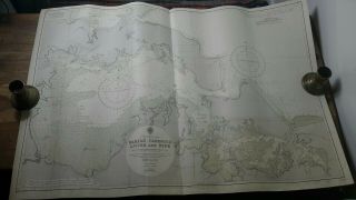 Vintage Admiralty Chart 434 Cuba North Coast 1957