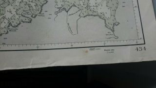 Vintage Admiralty Chart 434 Cuba North Coast 1957 4