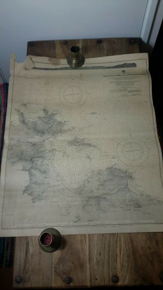 Vintage Admiralty Chart 2823 Wei Hai Wei And Approaches 1947