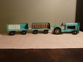 Tonka 1962 Airport Service Luggage Tractor Set Pressed Steel