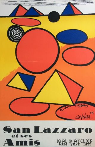 Alexander Calder - " San Lazzaro Et Ses Amies " 1977 Lithograph