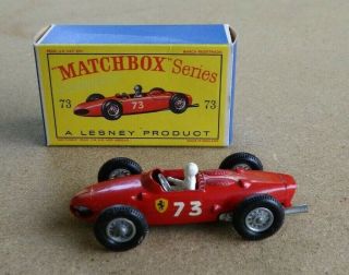 Matchbox Lesney Ferrari Racing Car Fi No.  73 Cn
