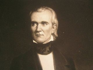 James K Polk President 1901 large antique photogravure portrait print 2