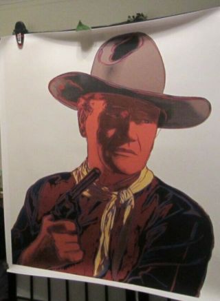 John Wayne " The Duke " On 36 " X36 " Screenprint By Andy Warhol