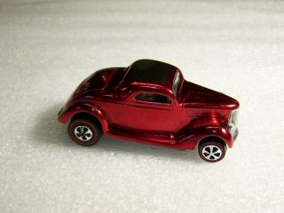 Vintage Hot Wheels Redline " Classic 36 Ford Coupe " Red,  Spectraflame Look