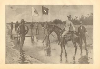 Frederick Remington,  U.  S.  Army,  News From The Front,  Signal Corps,  1904 Print