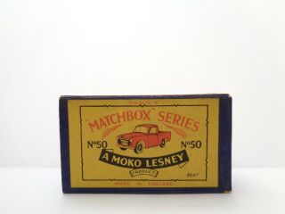 Orig.  Box - 1958 Moko Lesney Matchbox No.  50 