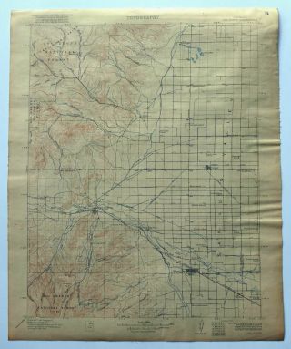 Del Norte Colorado Antique 1917 Usgs Topo Map Monte Vista Center Topographic