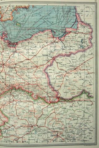 Map of Germany: Industries & Communication by George Philip & Son c1906 2