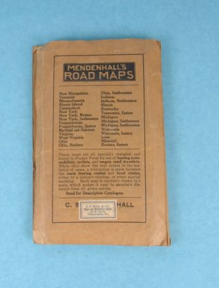 ANTIQUE 1916 MENDENHALL ' S GUIDE AND FOLD OUT LINEN BACKED MAP OF YORK STATE 2