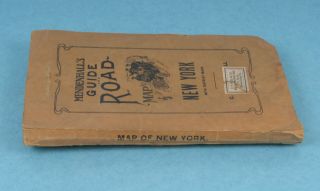 ANTIQUE 1916 MENDENHALL ' S GUIDE AND FOLD OUT LINEN BACKED MAP OF YORK STATE 3