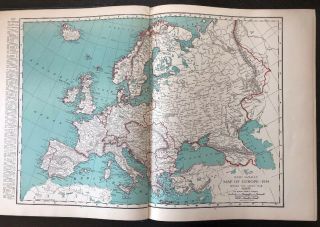 Antique Vintage Rare 1921 Excelsior Atlas Of The World By Rand McNally 7