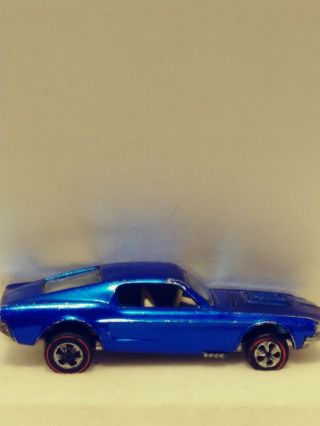 Hot Wheel Redline Mustang Blue 1968