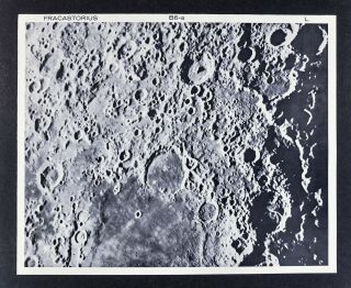 1960 Lunar Atlas Moon Map Photo Map - Fracastorius B6 - - A Lick Observatory Crater