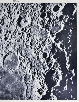 1960 Lunar Atlas Moon Map Photo Map - Fracastorius B6 - - a Lick Observatory Crater 3