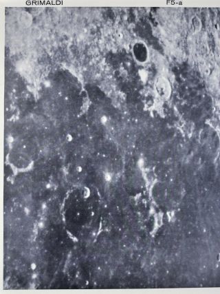 1960 Lunar Atlas Moon Map Photo Map - Grimaldi F5 - a Yerks Observatory - Craters 2