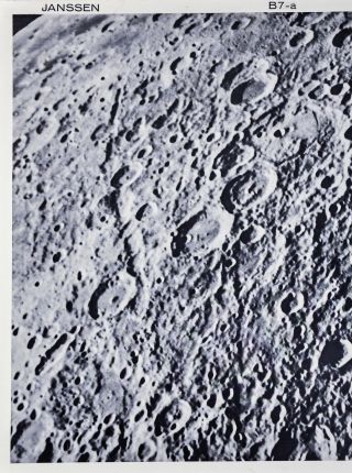 1960 Lunar Atlas Moon Map Photo Map - Janssen B7 - a Lick Observatory - Craters 2
