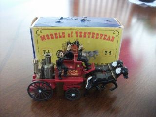 Matchbox Model Of Yesteryear Y - 4 Shand Mason Very Rare Issue 9