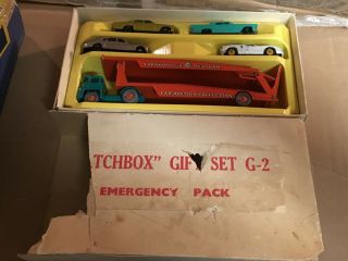 Matchbox Gift Set G2 White Box Emergency Service G2,  Car Transporter Set