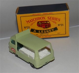 1960s.  matchbox.  LESNEY,  21 Milk Delivery Truck In C type Box. 6
