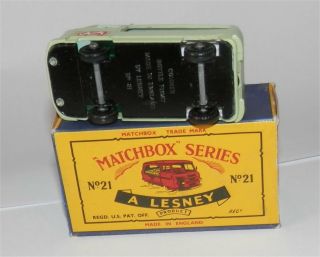 1960s.  matchbox.  LESNEY,  21 Milk Delivery Truck In C type Box. 7
