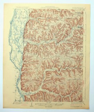 Stoddard Wisconsin Iowa Vintage 1926 Usgs Topo Map La Crosse Topographical