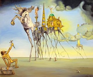 The Temptation Of St.  Anthony A1,  By Salvador Dali Canvas Print