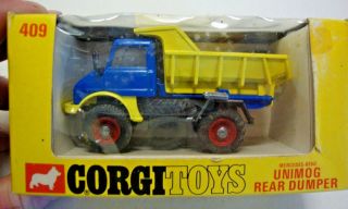 Boxed And Corgi Toys Unimog Rear Dumper No 409