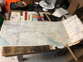 1955 Large Map Of Riverside County California 17 " X 47 "