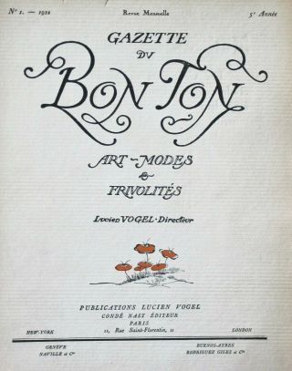 Gazette du bon,  Art deco pochoir print,  George Barbier,  Le Tombeau des secrets,  1922 2