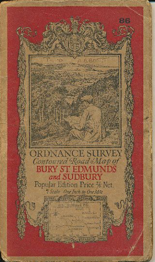 1921 Ordnance Survey Map No 86 One - Inch Bury - St - Edmunds And Surrounding Area