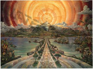 Visionary Art " The Path " Vintage 1975 Poster By Joseph Parker,  On