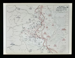 West Point Wwii Map Ardennes Campaign Battle Of The Bulge Allied Counter Attack