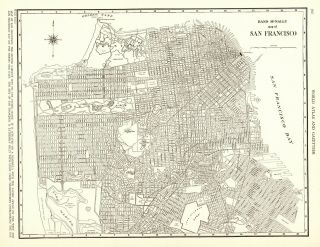 1937 Antique SAN FRANCISCO Map Vintage Map of San Francisco California 6459 3