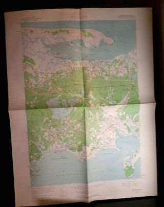 1961 Hyannis Massachusetts Topographical Map Cape Cod Survey