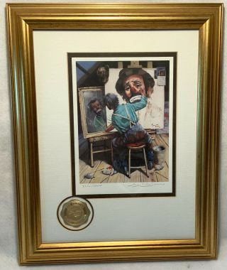 C.  1980s Signed & Numbered Emmett Kelly Lithograph - Emmett 