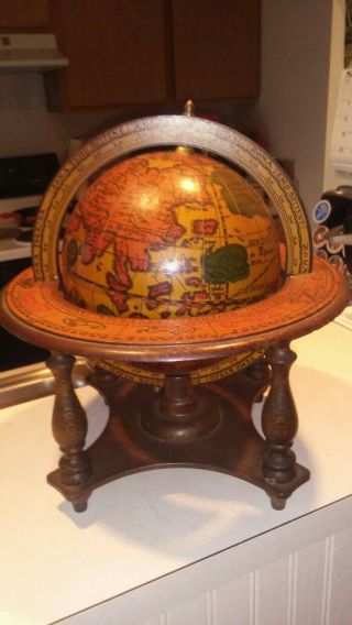 Vintage Zodiac Astrology Desktop Globe Made In Italy Old World Style World Globe
