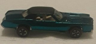 1968 HOT WHEELS REDLINE AQUA CUSTOM El Dorado US White Interior - ERROR 3