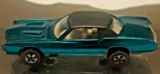 1968 HOT WHEELS REDLINE AQUA CUSTOM El Dorado US White Interior - ERROR 6