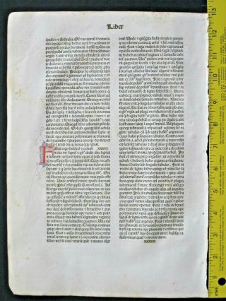 Incunabula,  Early,  Important Bible Leaf,  Exodus 34 - 36,  N.  Jenson,  Venice,  1479