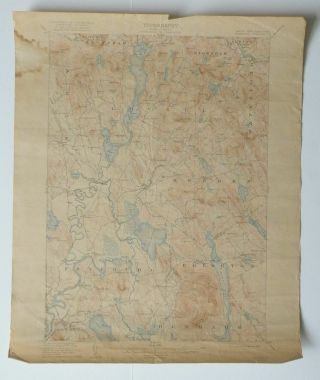 Fryeburg Quad Topo Map 1911/1922 Maine Bridgton Sweden Lovell Saco River Kezar L