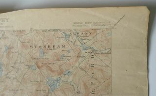 FRYEBURG Quad Topo Map 1911/1922 Maine Bridgton Sweden Lovell Saco River Kezar L 2